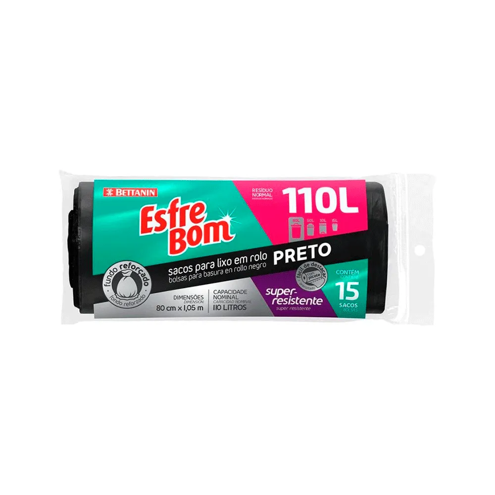 Saco para Lixo em Rolo Preto Esfrebom Bettanin — foto 4
