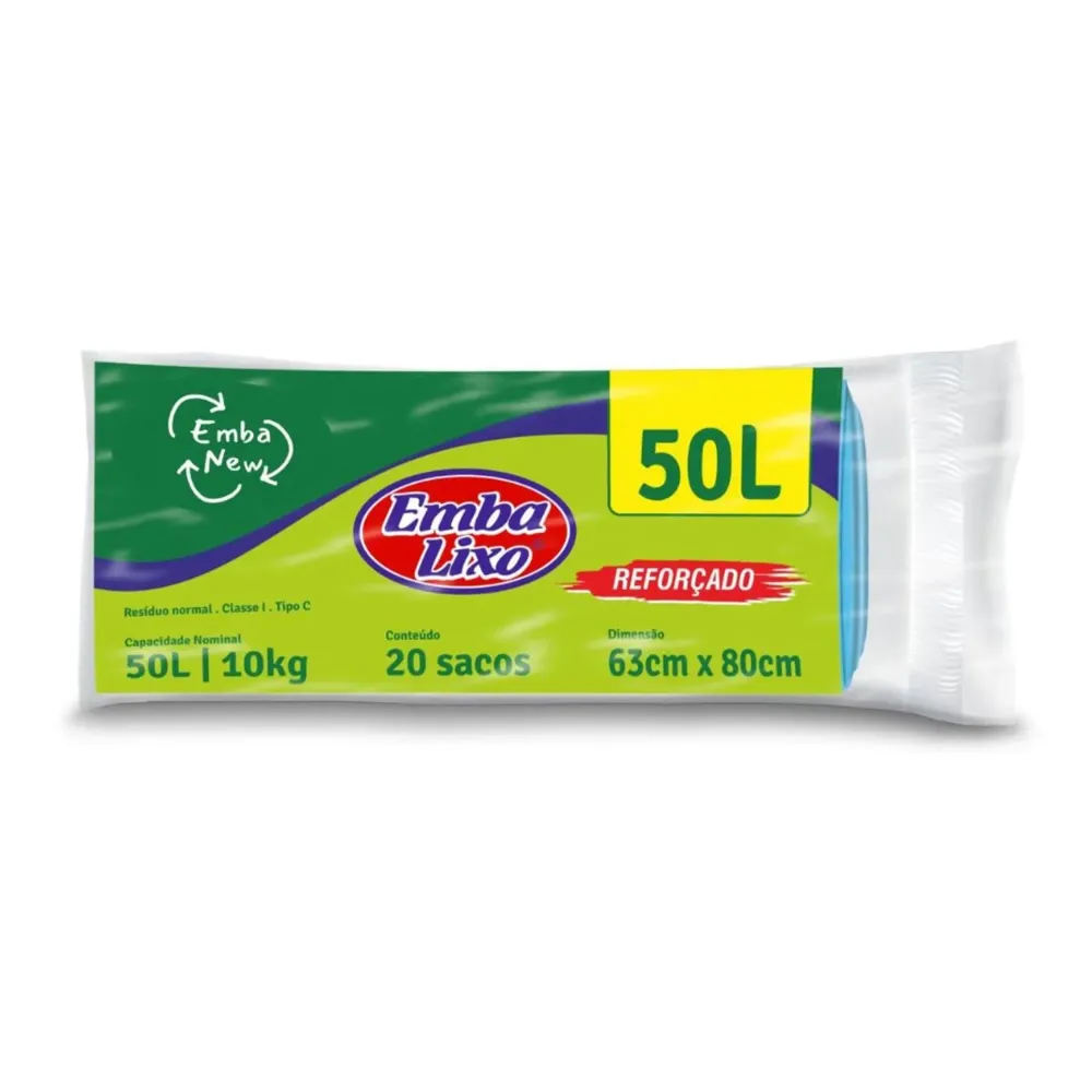 Saco Reforçado para Lixo Embanew Embalixo Azul