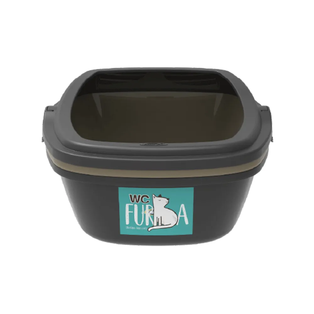 Sanitário para Gatos WC Furba Plastpet Preto