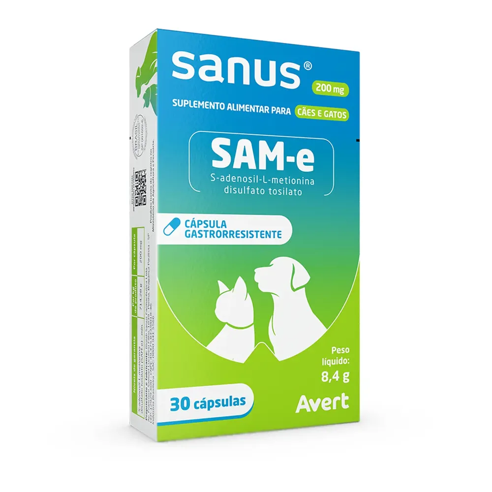 Sanus 200 mg para Cães e Gatos Avert