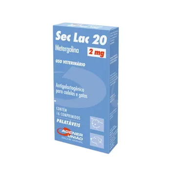 Sec Lac 20 Antigalactogênico para Cadelas e Gatas 2 mg