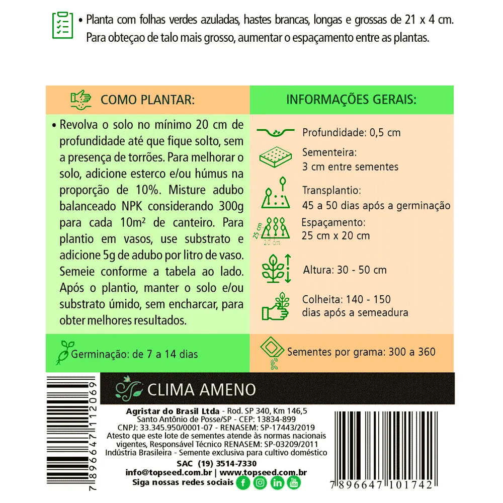 Sementes de Alho Porró Gigante Tradicional Topseed Garden — foto 2