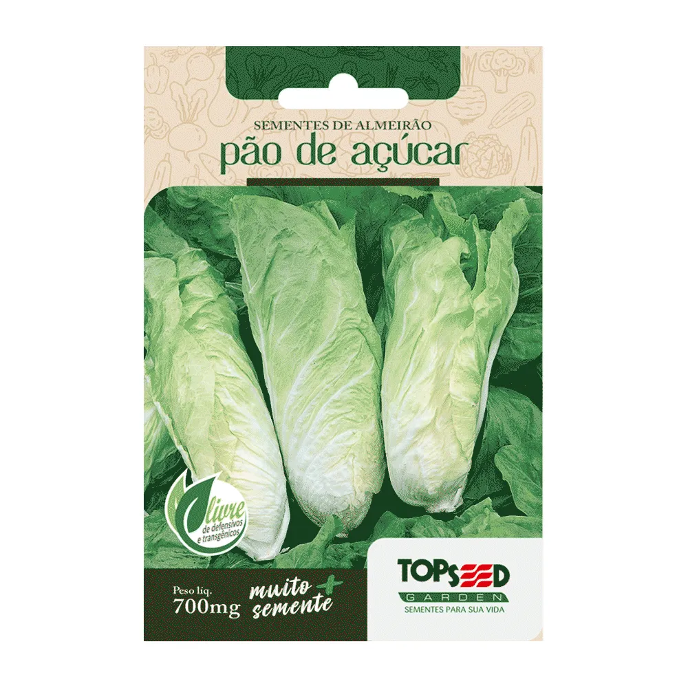 Sementes de Almeirão Pão de Açucar Tradicional Topseed Garden