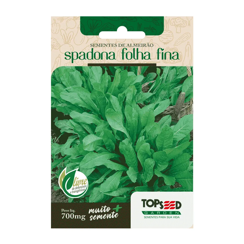 Sementes de Almeirão Spadona Folha Fina Tradicional Topseed Garden