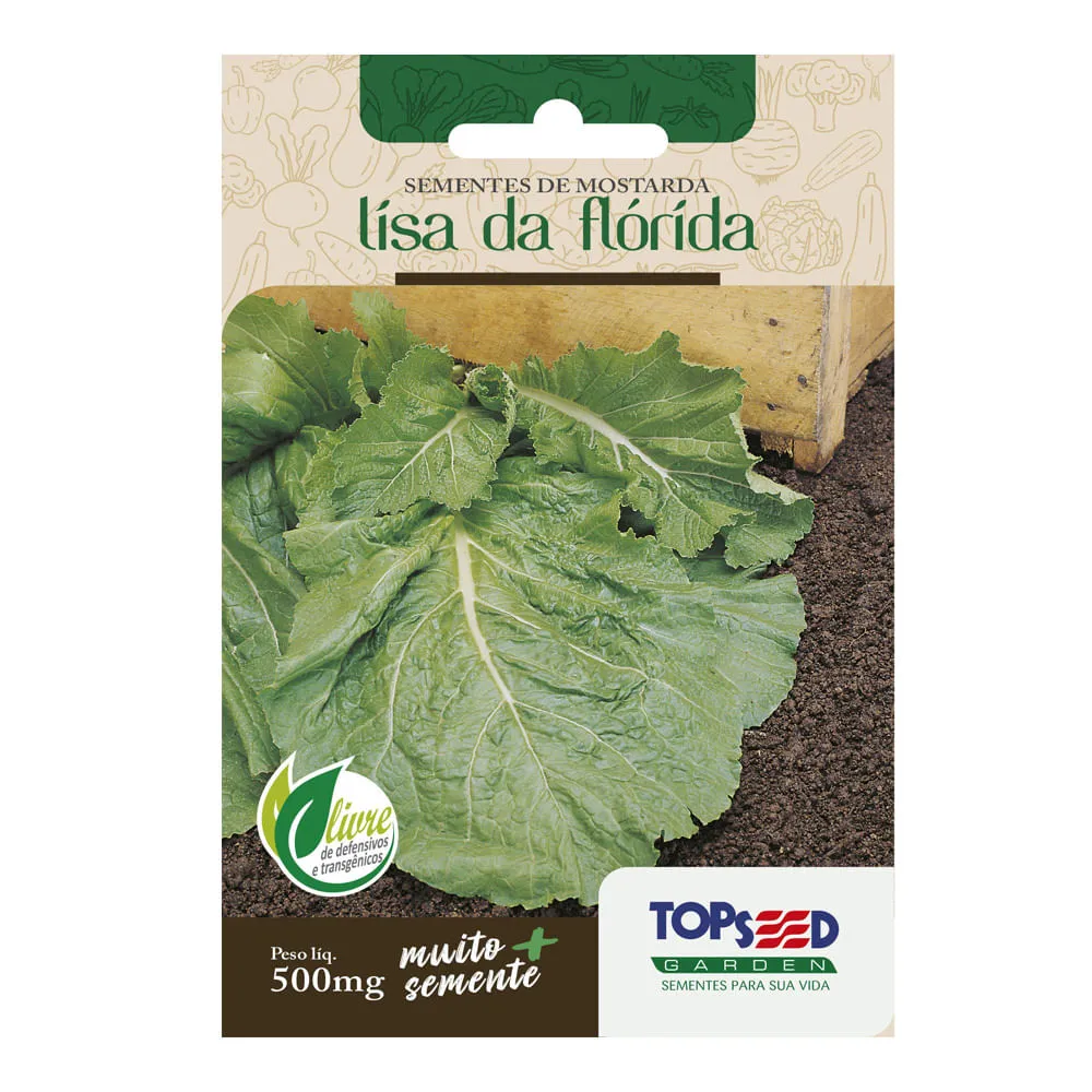 Sementes de Mostarda Lisa da Flórida Tradicional Topseed Garden