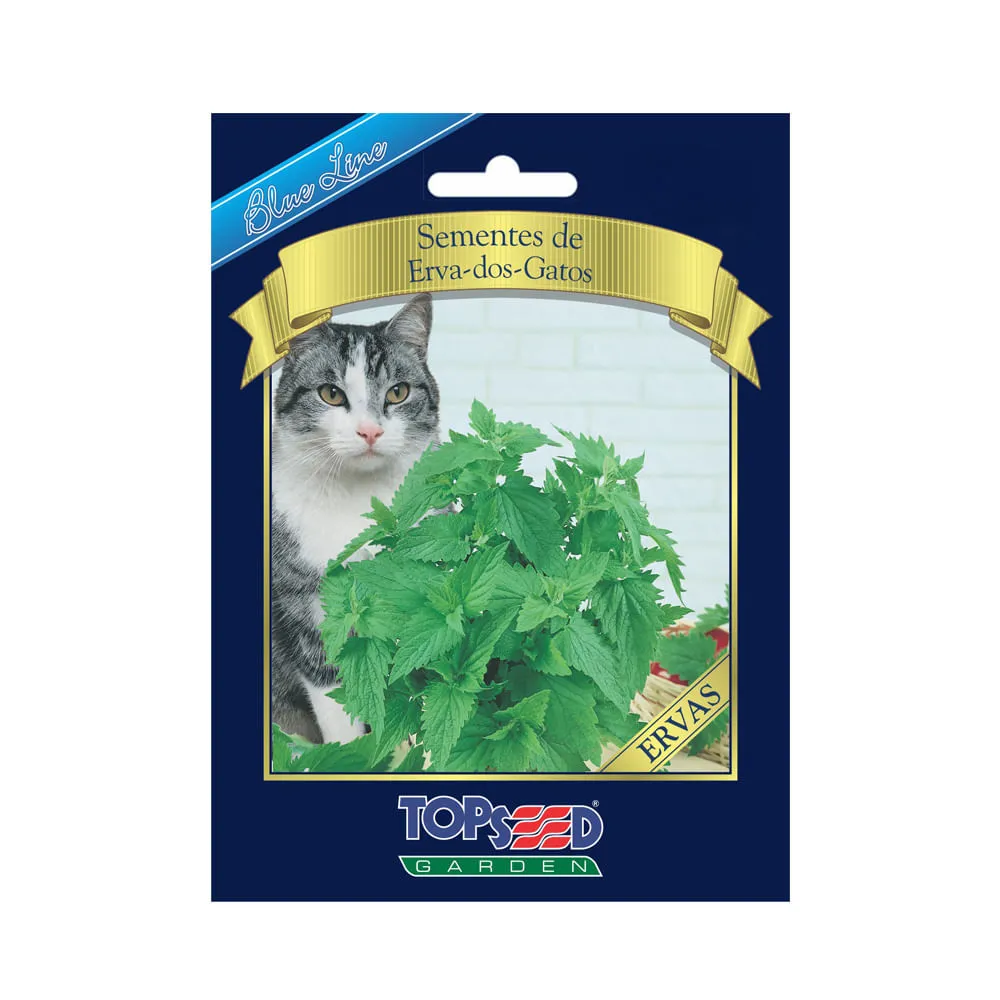 Sementes de Erva dos Gatos Blue Line Topseed Garden