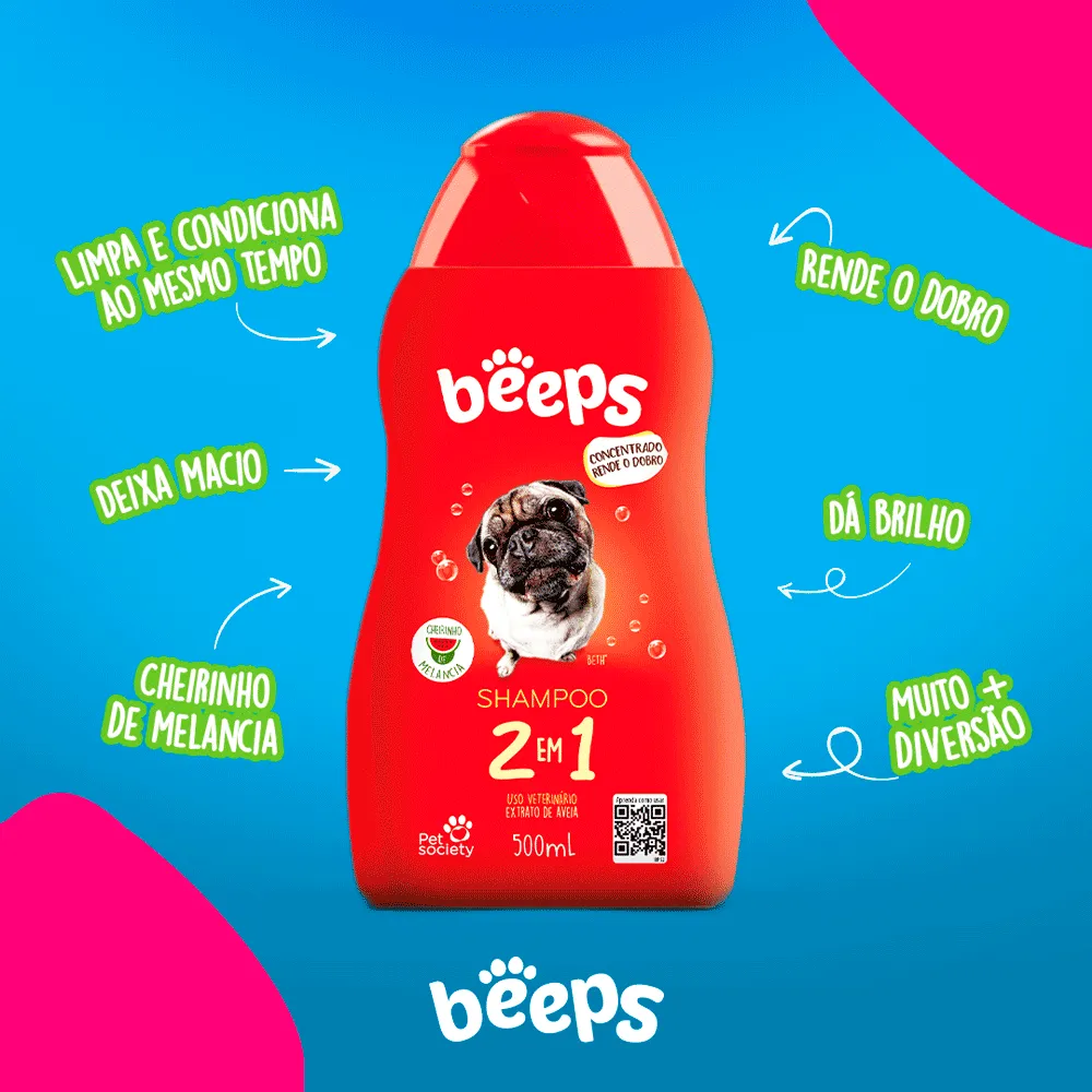 Shampoo 2 em 1 Beeps Pet Society — foto 3