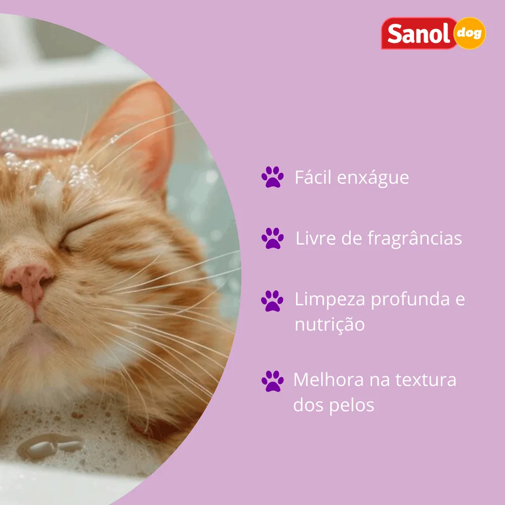 Shampoo para Gatos Sem Perfume Sanol — foto 5