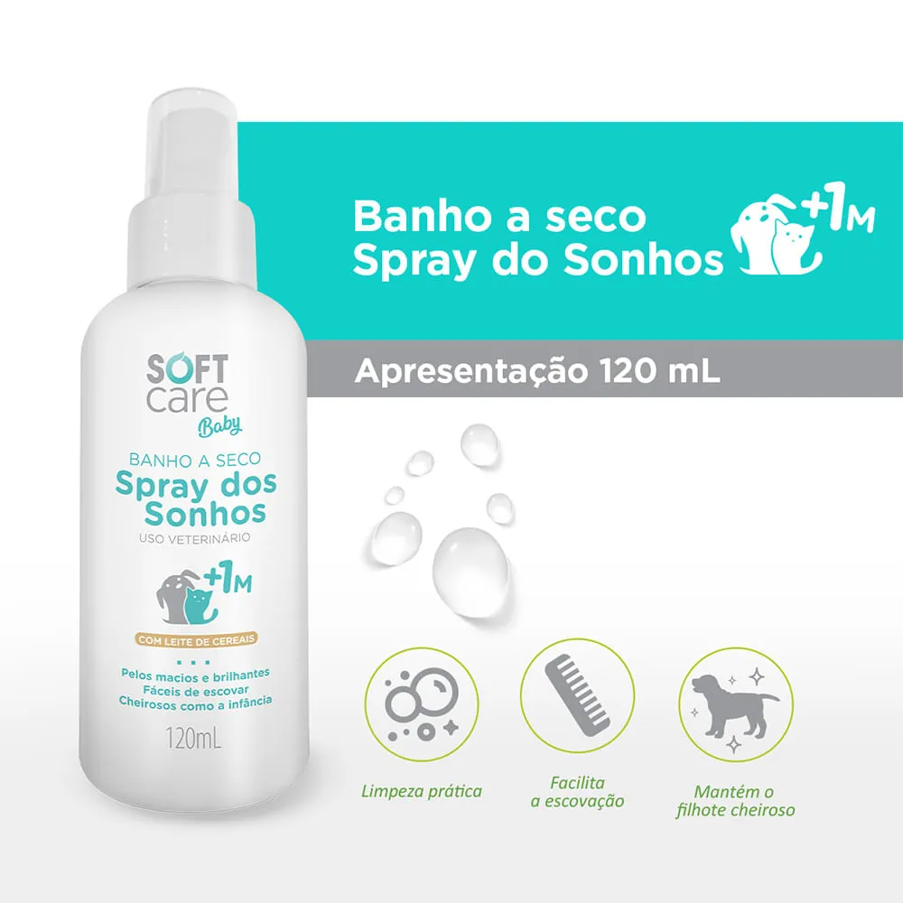 Banho a Seco 1 Mês+ Spray dos Sonhos Soft Care Baby — foto 2