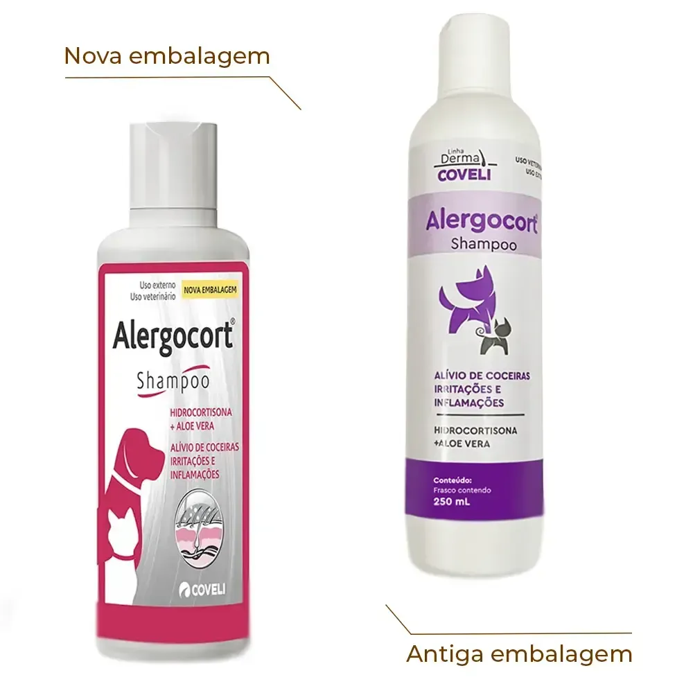 Shampoo Alergocort Cães e Gatos Coveli — foto 2