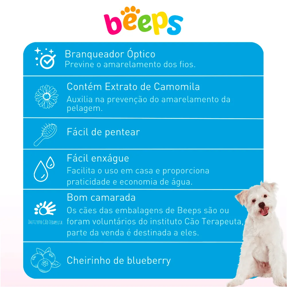 Shampoo Branqueador Beeps Pet Society — foto 3