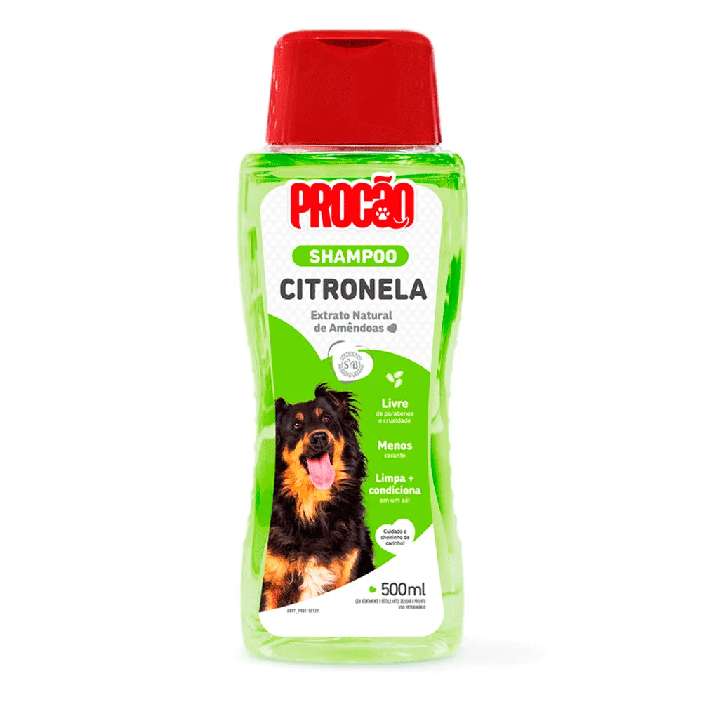 Shampoo Citronela para Cães e Gatos Procão