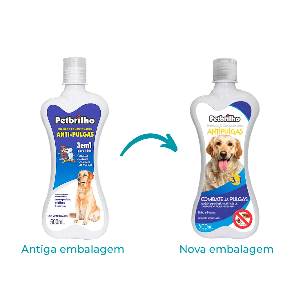Shampoo e Condicionador Antipulgas Cães 3 em 1 Petbrilho — foto 2
