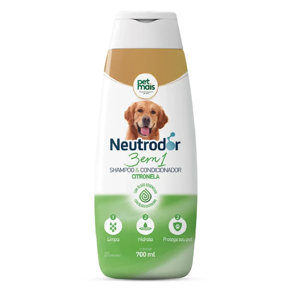 Shampoo e Condicionador 3 em 1 Citronela Neutrodor Petmais