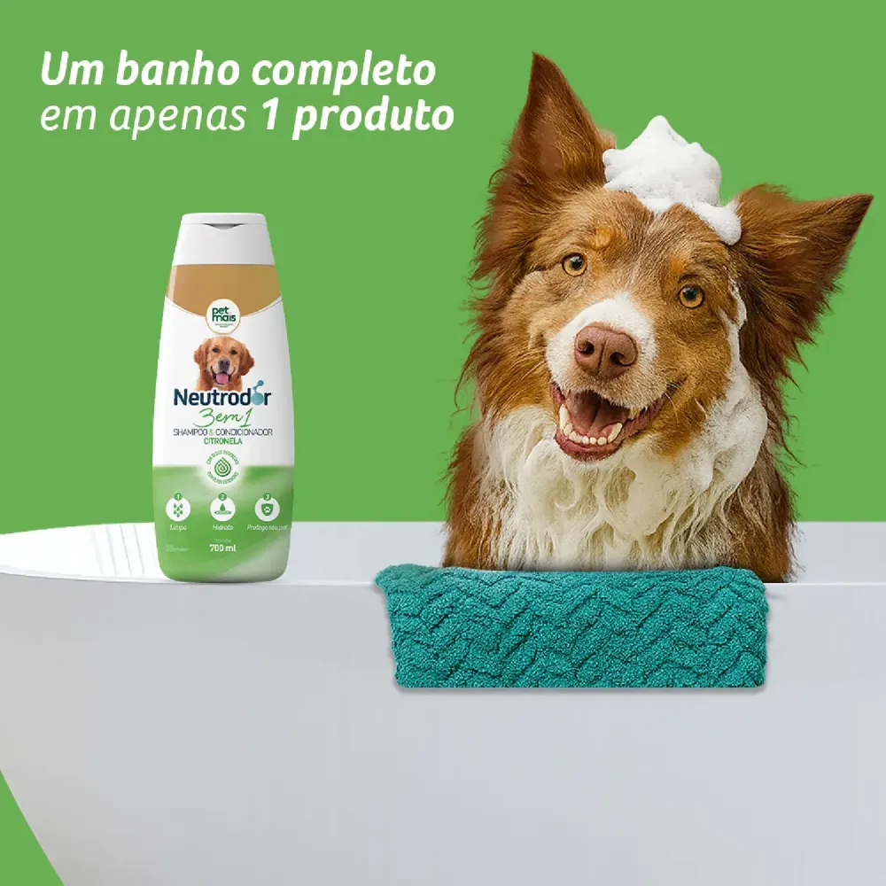 Shampoo e Condicionador 3 em 1 Citronela Neutrodor Petmais — foto 4