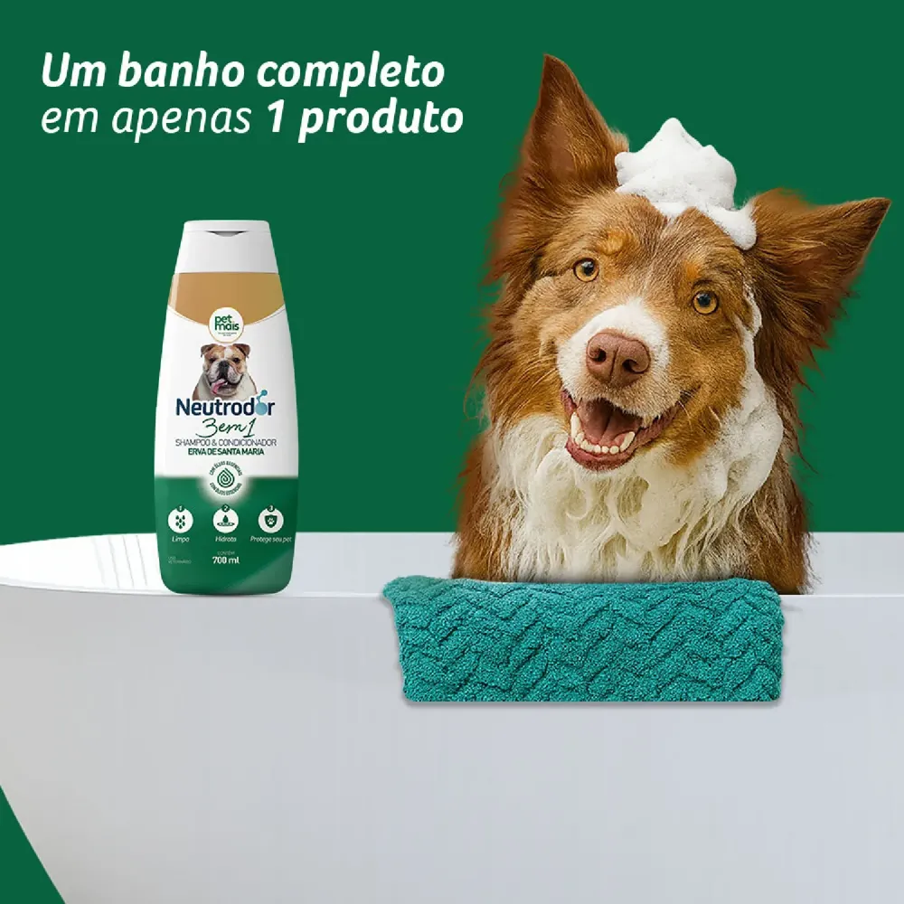 Shampoo e Condicionador 3 em 1 Erva de Santa Maria Neutrodor Petmais — foto 4