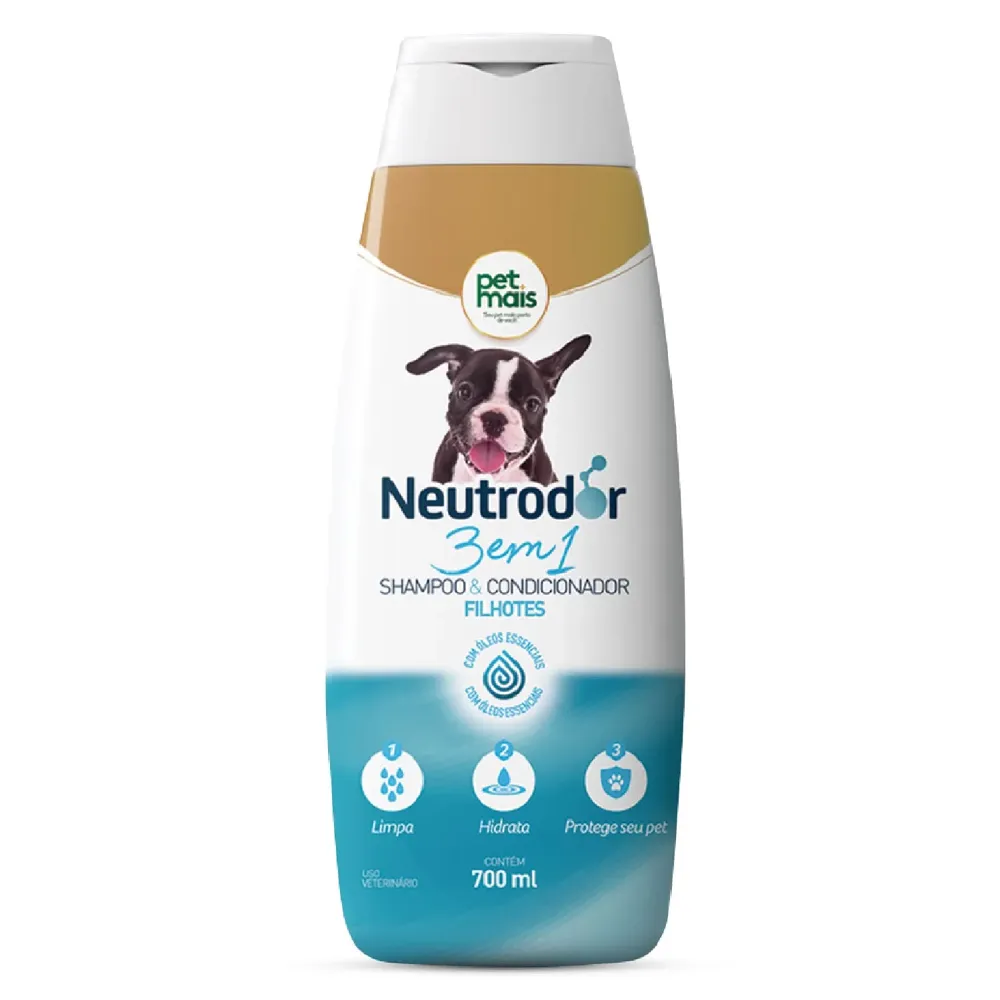 Shampoo e Condicionador 3 em 1 para Filhotes Neutrodor Petmais