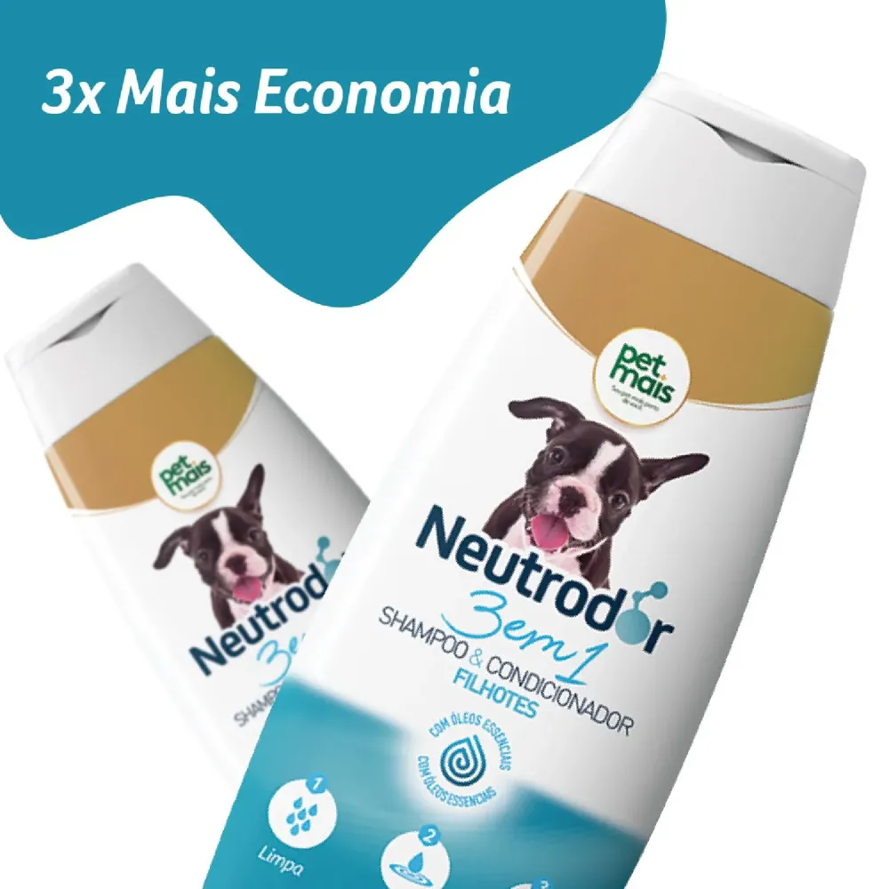 Shampoo e Condicionador 3 em 1 para Filhotes Neutrodor Petmais — foto 2