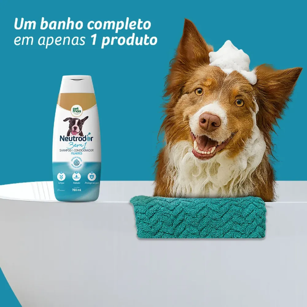 Shampoo e Condicionador 3 em 1 para Filhotes Neutrodor Petmais — foto 4