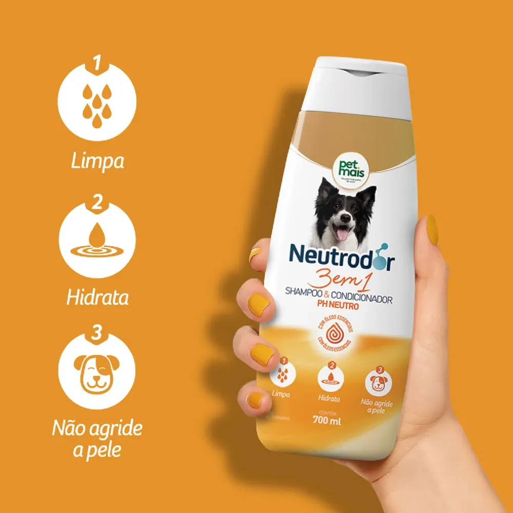 Shampoo e Condicionador 3 em 1 pH Neutro Neutrodor Petmais — foto 3