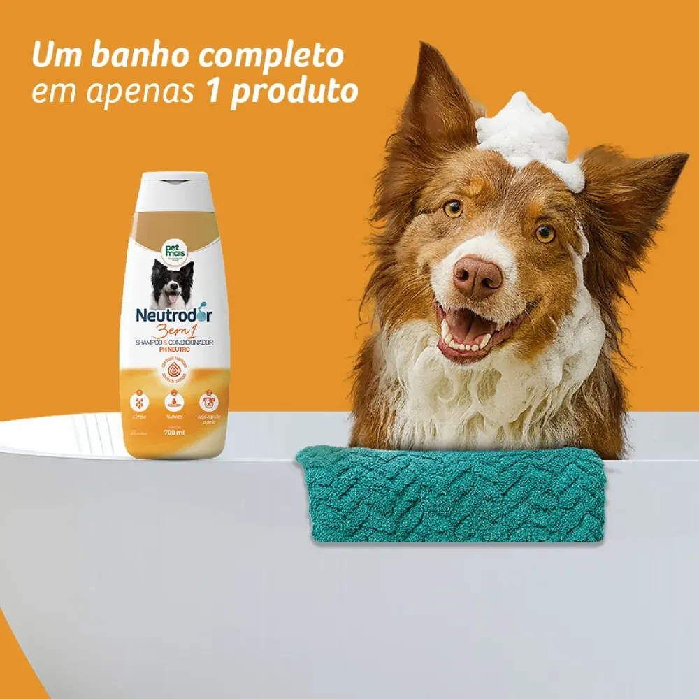 Shampoo e Condicionador 3 em 1 pH Neutro Neutrodor Petmais — foto 4