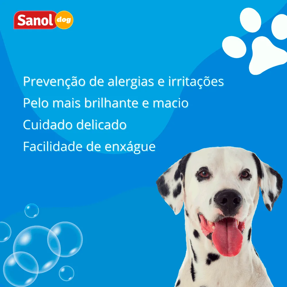 Shampoo Pelos Claros Cães e Gatos Sanol — foto 5
