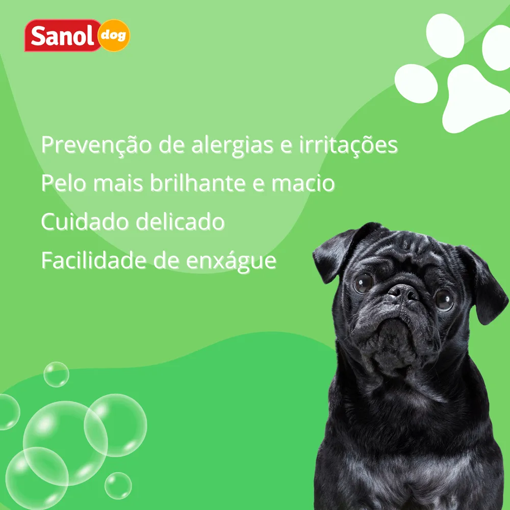 Shampoo Pelos Escuros Cães e Gatos Sanol — foto 5