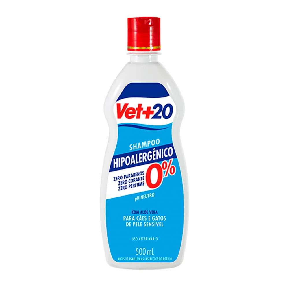 Shampoo Hipoalergênico Cães e Gatos Vet+20