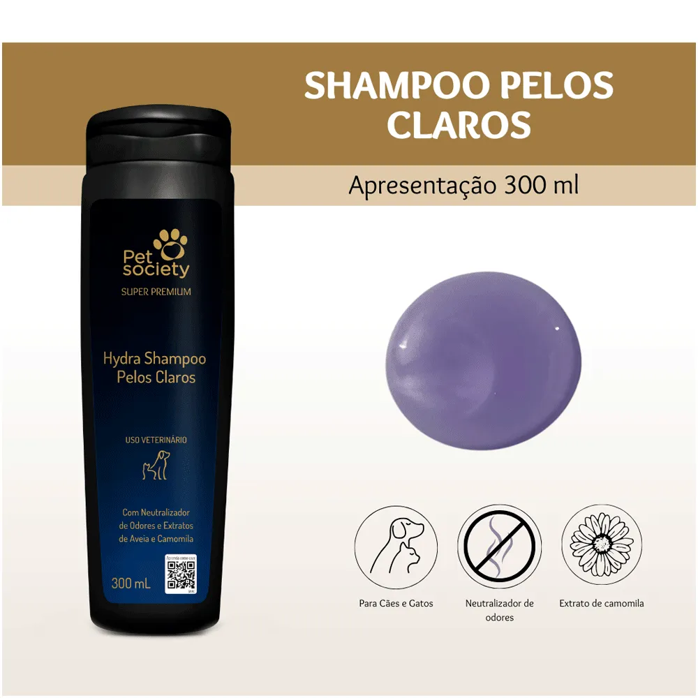 Shampoo Hydra Pelos Claros Pet Society — foto 2