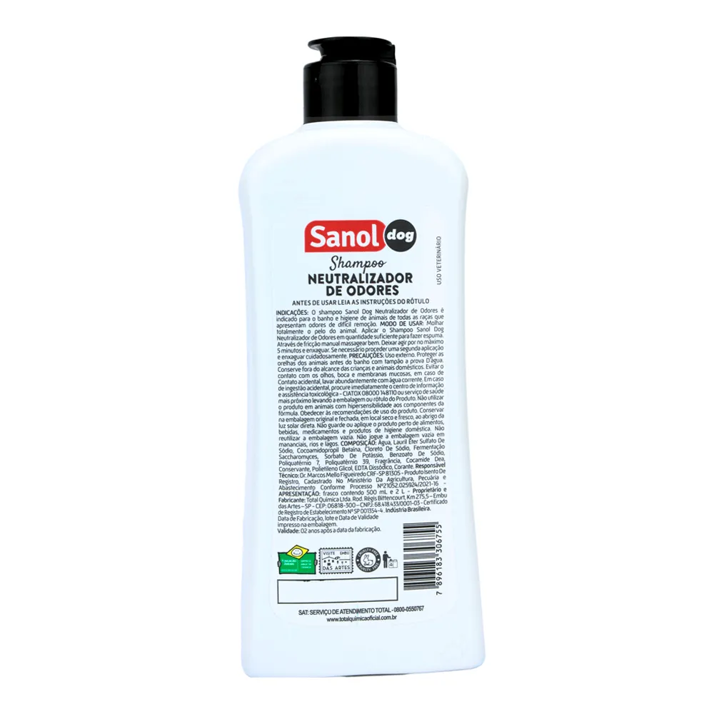 Shampoo Neutralizador de Odores Sanol — foto 2