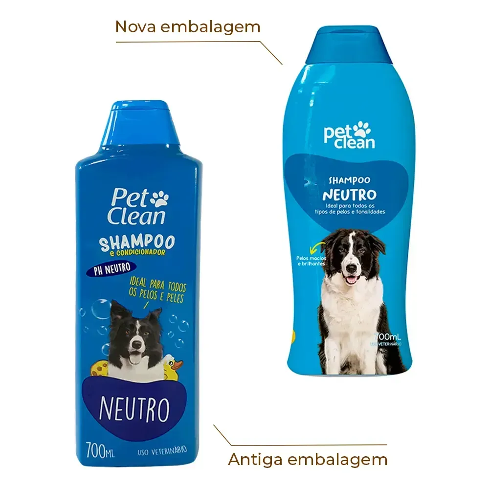 Shampoo e Condicionador Neutro Cães e Gatos Pet Clean — foto 2
