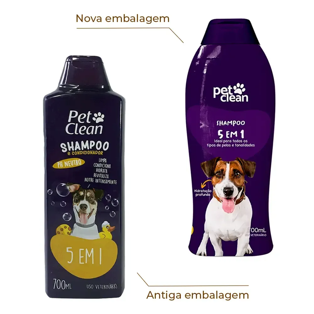 Shampoo 5 em 1 para Cães e Gatos Pet Clean — foto 2