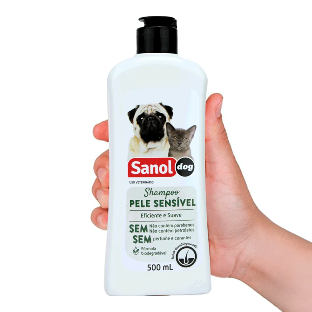 Shampoo Pele Sensível Cães e Gatos Sanol — foto 4
