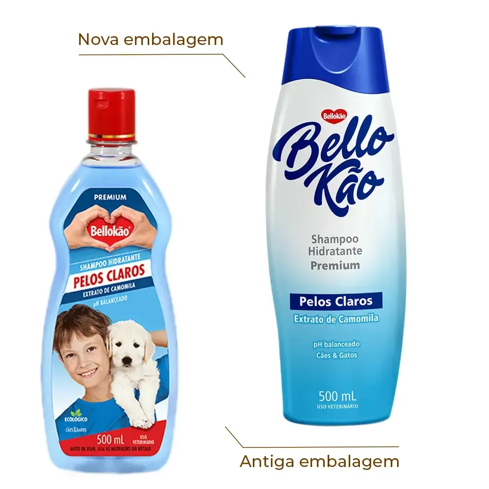 Shampoo Pelos Claros Cães e Gatos Bellokão — foto 2