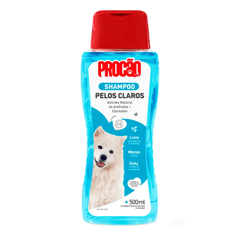 Shampoo Pelos Claros Cães e Gatos Procão