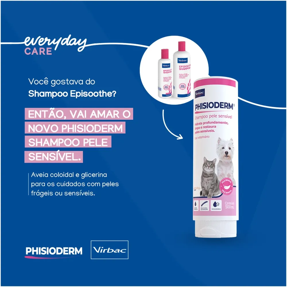 Shampoo Phisioderm Pele Sensível Virbac — foto 2