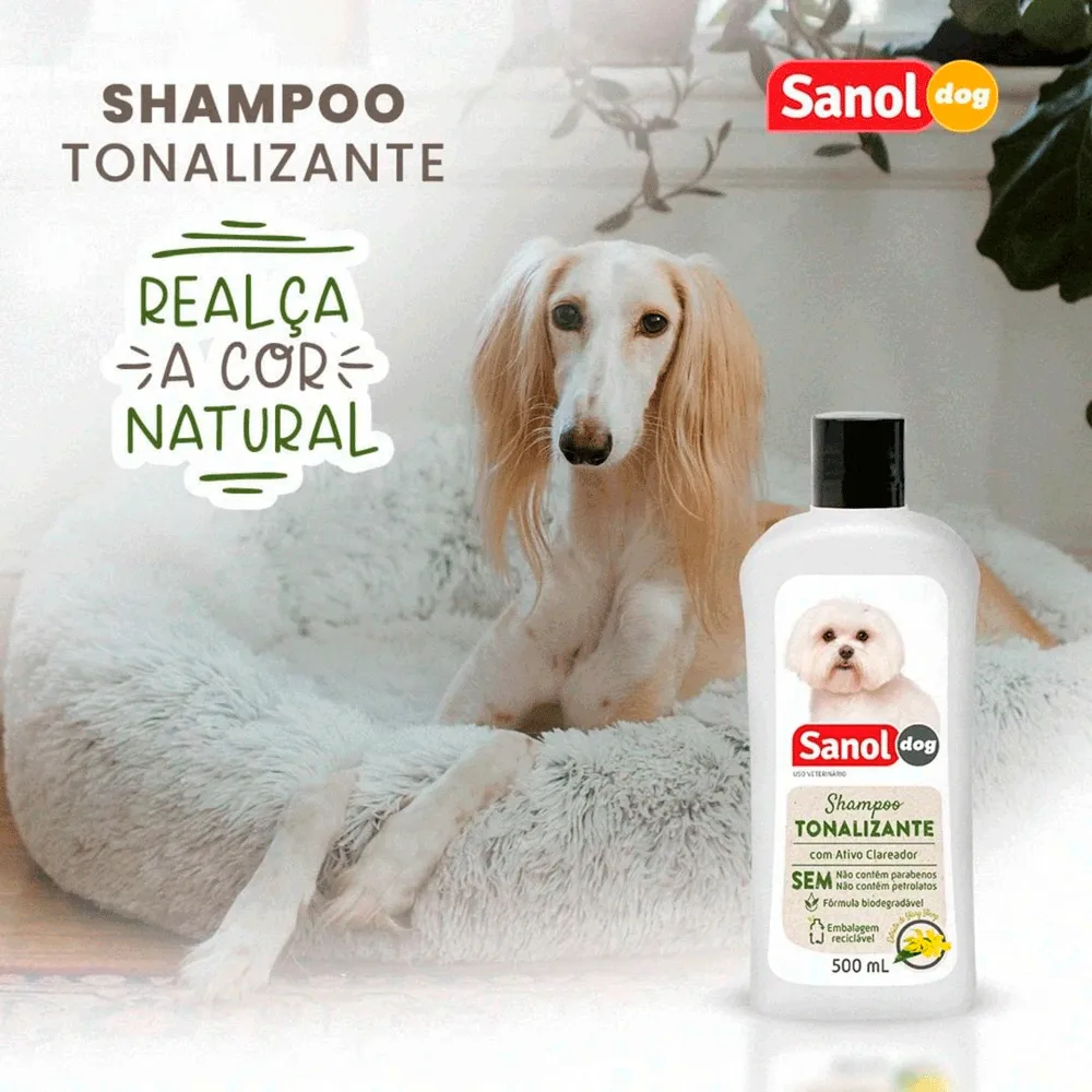 Shampoo Tonalizante Pelos Claros Sanol — foto 3