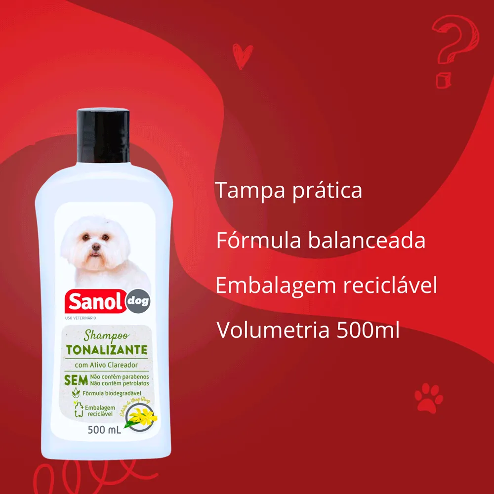 Shampoo Tonalizante Pelos Claros Sanol — foto 4