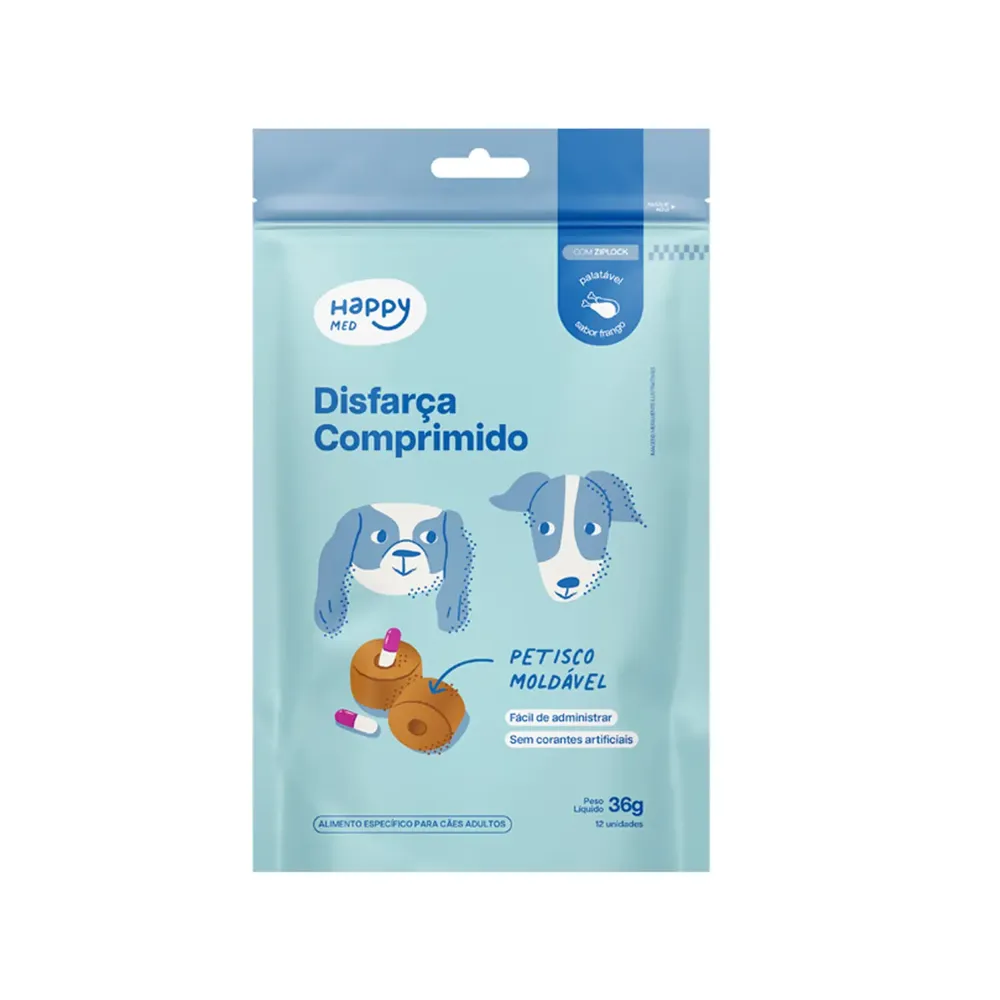 Snack Disfarça Comprimidos Happy Med para Cães