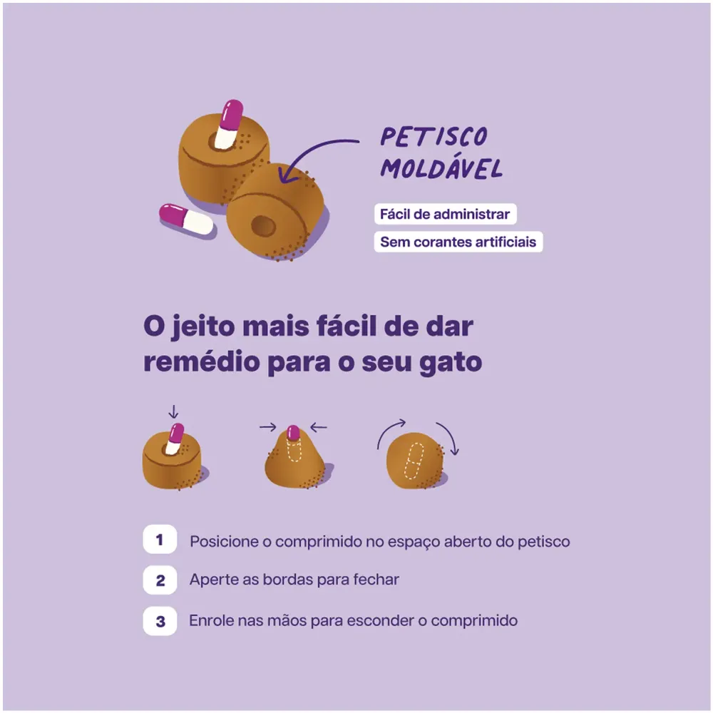 Snack Disfarça Comprimidos Happy Med para Gatos — foto 4
