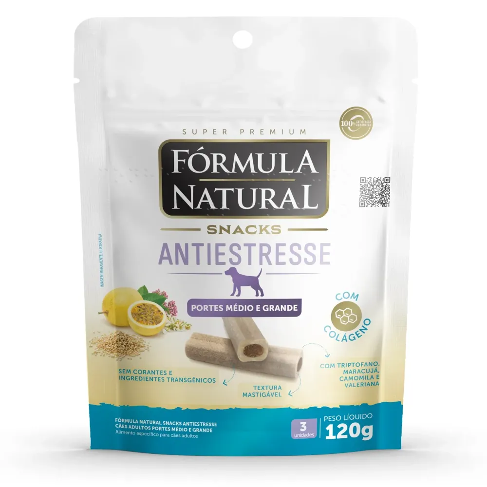 Snacks Fórmula Natural Antiestresse Cães Médios