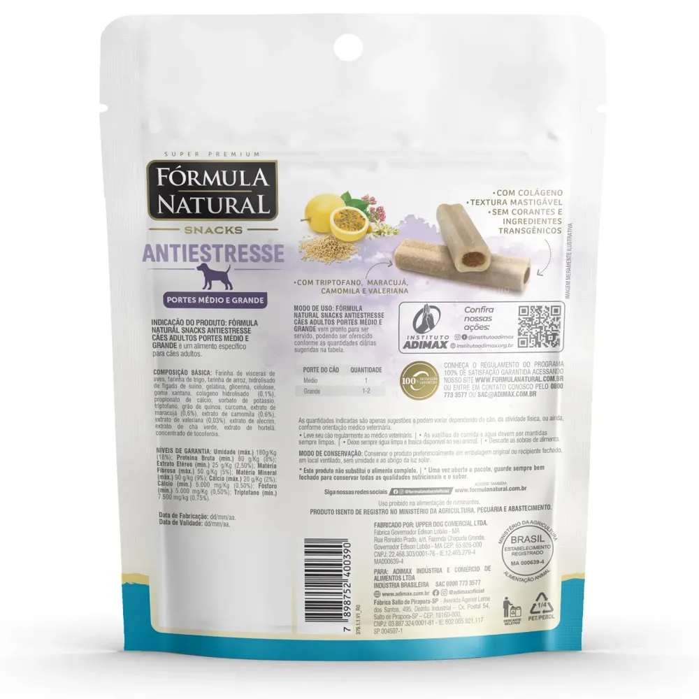 Snacks Fórmula Natural Antiestresse Cães Médios — foto 2
