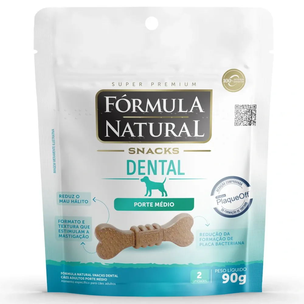 Snacks Fórmula Natural Dental Cães Médios