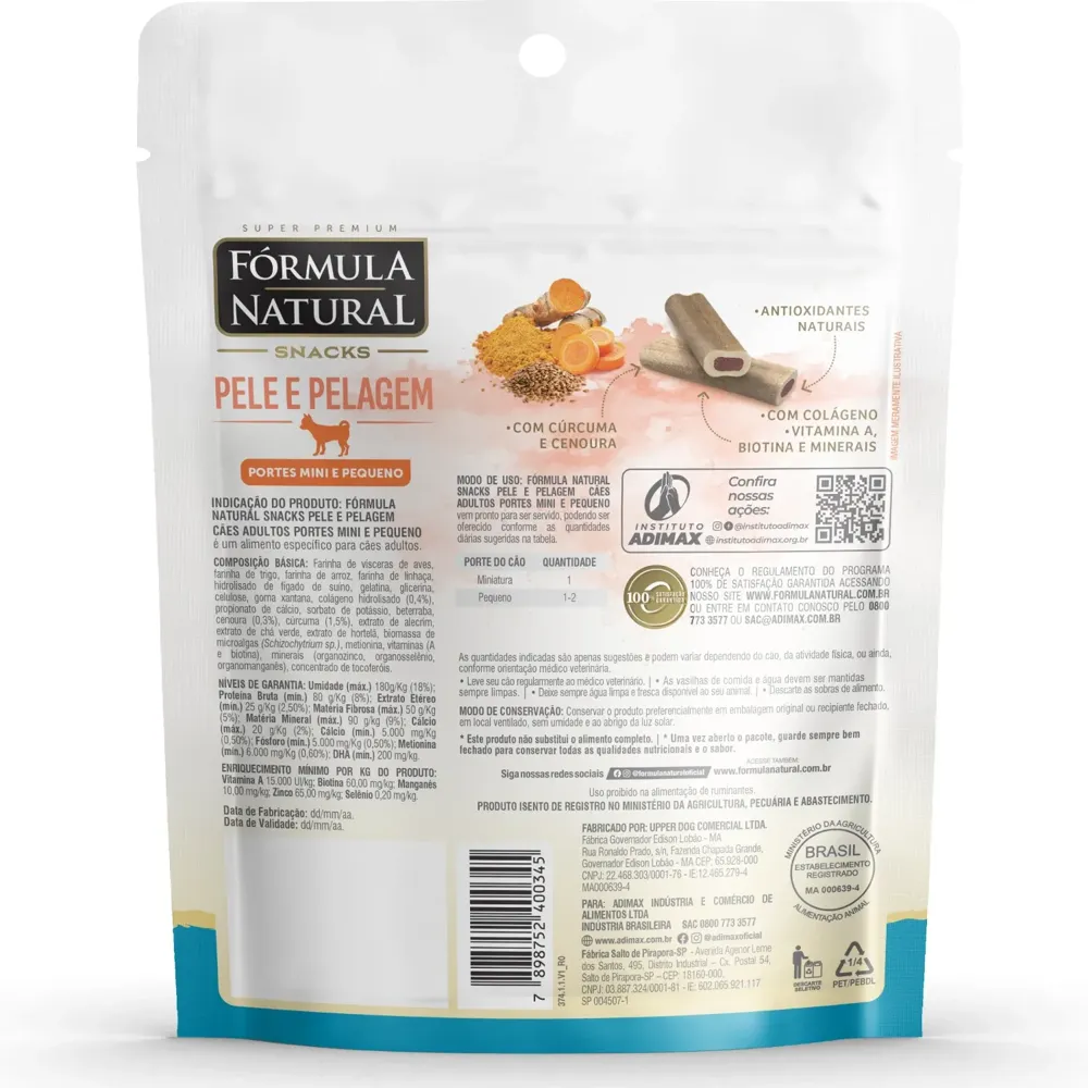 Snacks Fórmula Natural Pele e Pelagem Cães Minis e Pequenos — foto 2