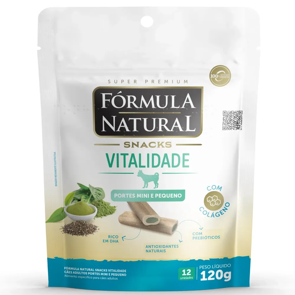 Snacks Fórmula Natural Vitalidade Cães Minis e Pequenos