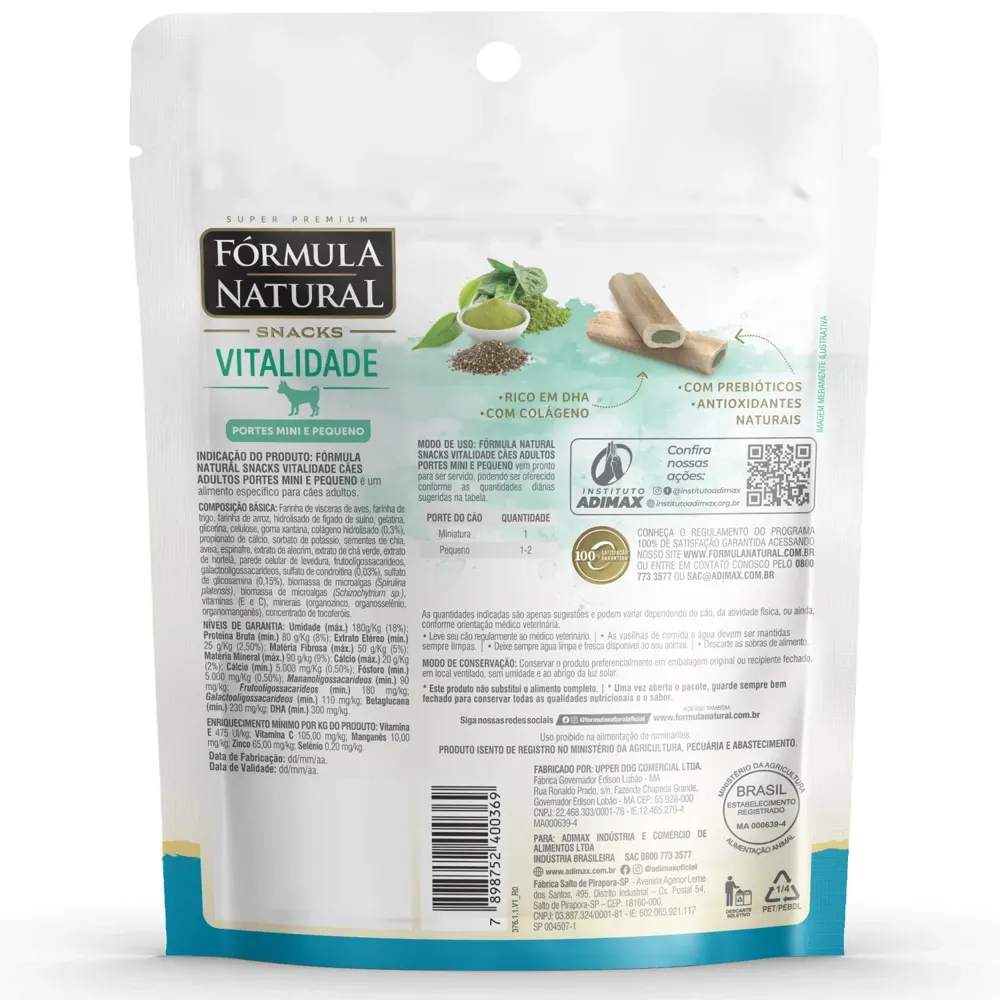Snacks Fórmula Natural Vitalidade Cães Minis e Pequenos — foto 2