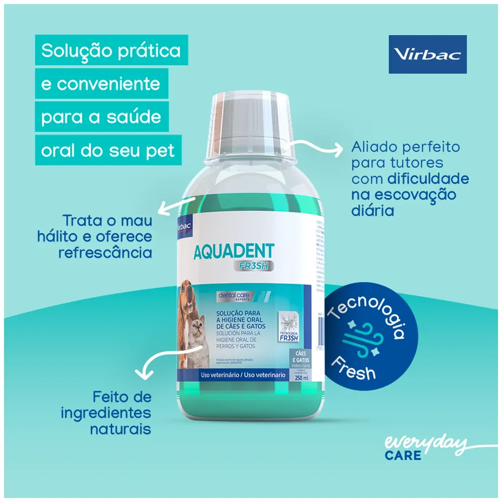 Solução Oral Aquadent Fresh Virbac — foto 2