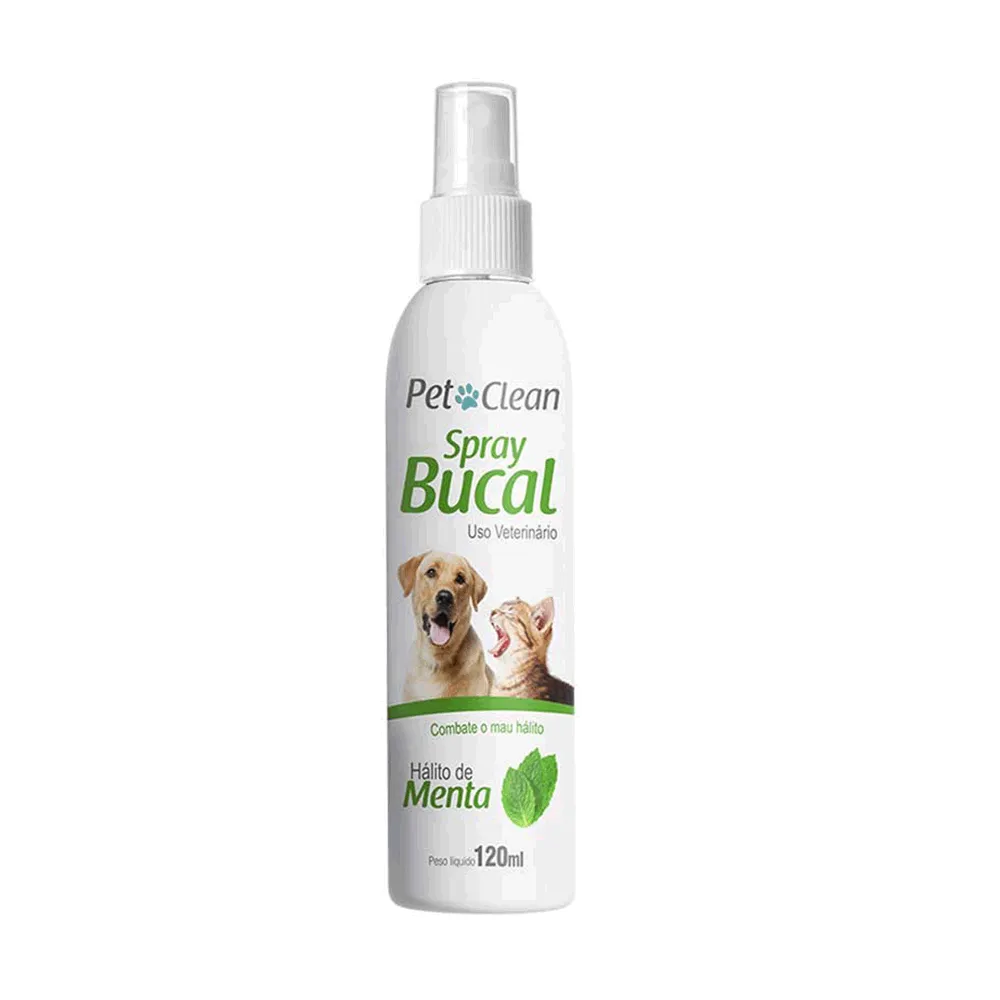 Spray Bucal Menta Cães e Gatos Pet Clean