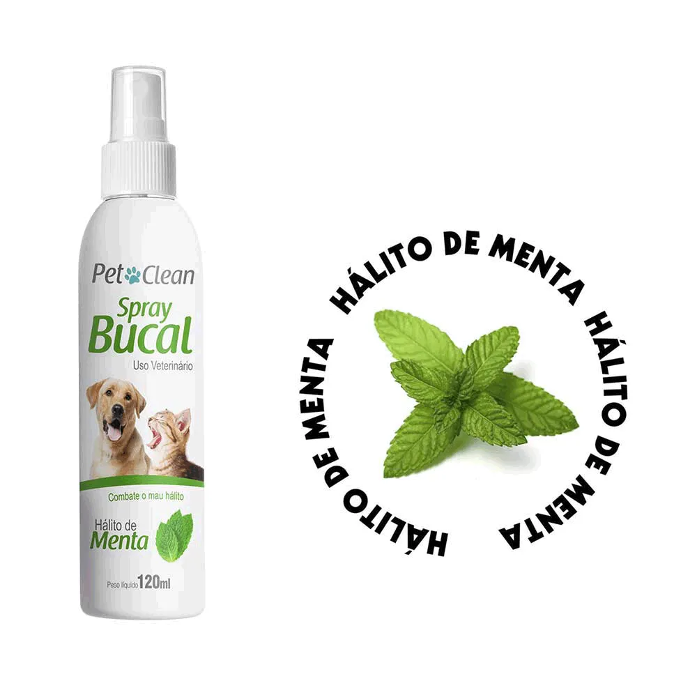Spray Bucal Menta Cães e Gatos Pet Clean — foto 2