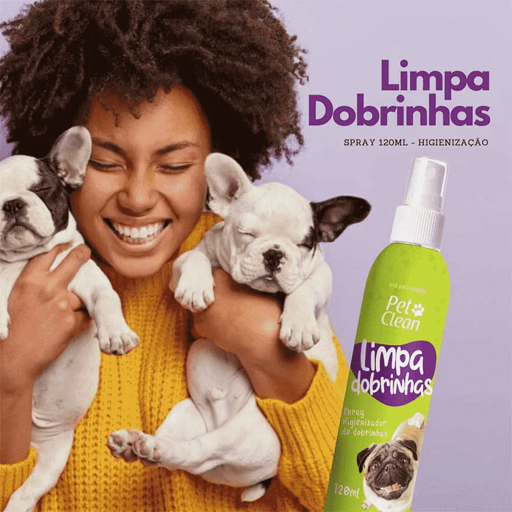 Spray Higienizador Limpa Dobrinhas Pet Clean — foto 2